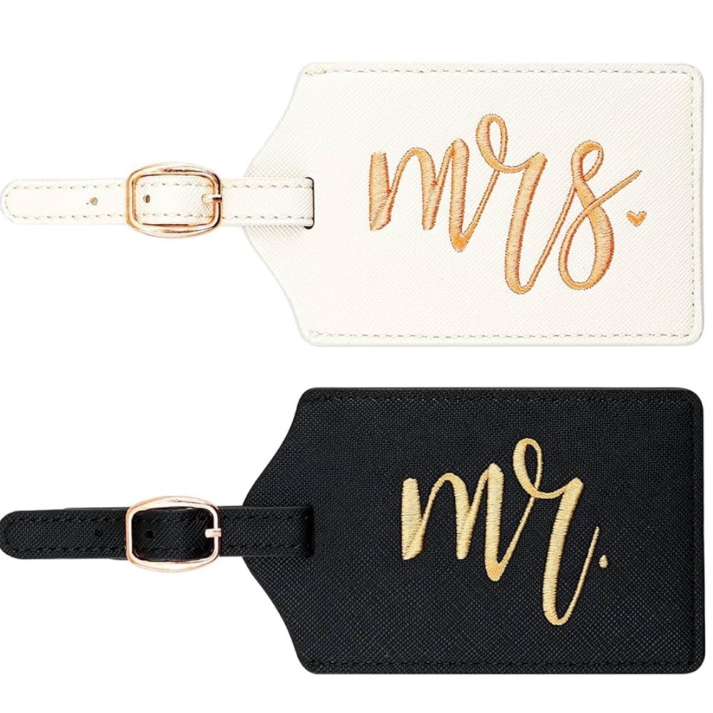 Mr and Mrs Luggage Tags Wedding Bridal Gifts - Picture 2 of 3